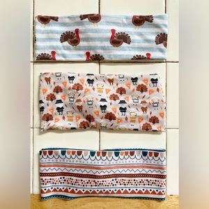 Set of 3 Thanksgiving Headbands w/Buttons